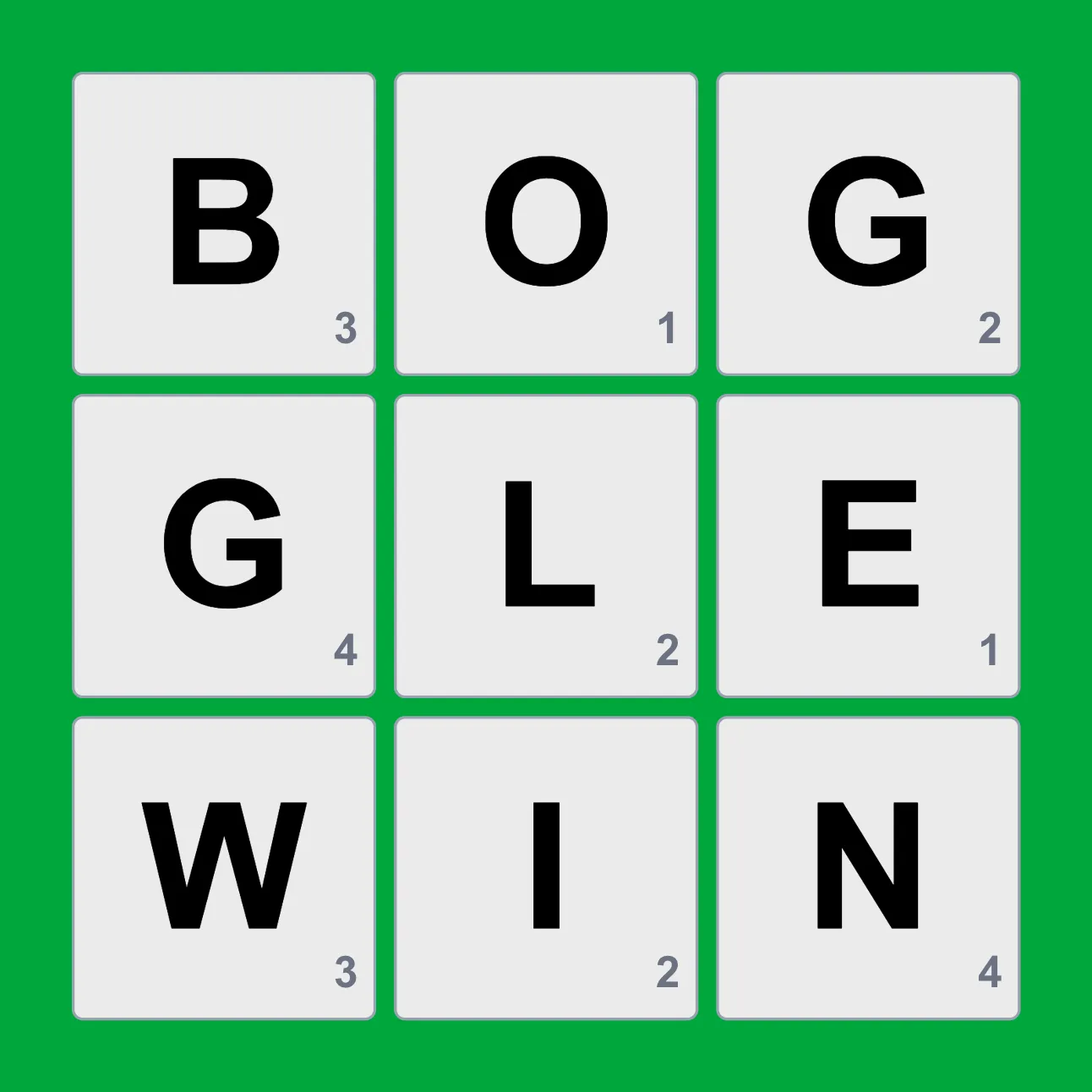 Boggle (3×3)